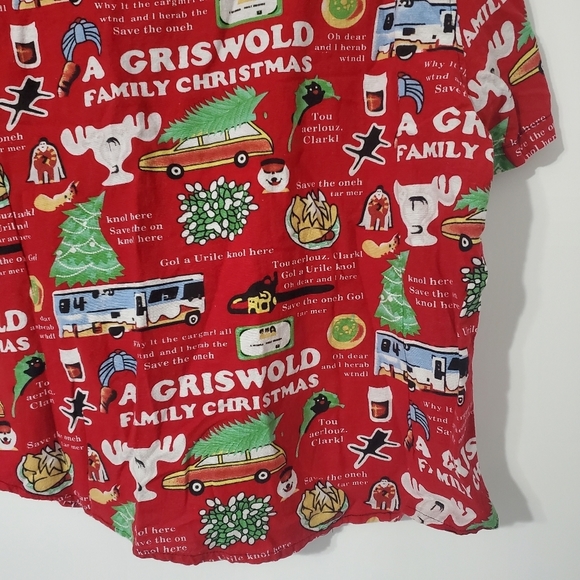 Griswold Family Christmas National Lampoons Button Down Short Sleeve Shirt 3XL - Picture 12 of 15